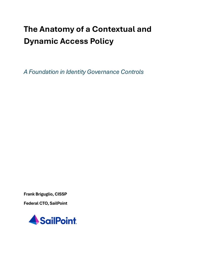 Contextual and Dynamic Access Policy Framework