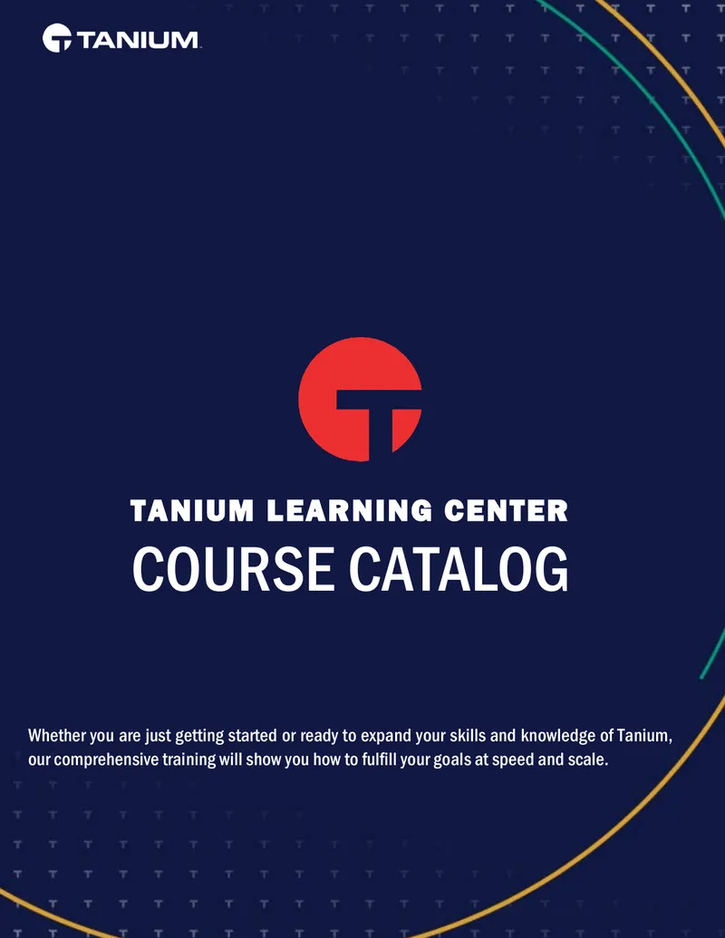 Tanium Learning Center Course Catalog