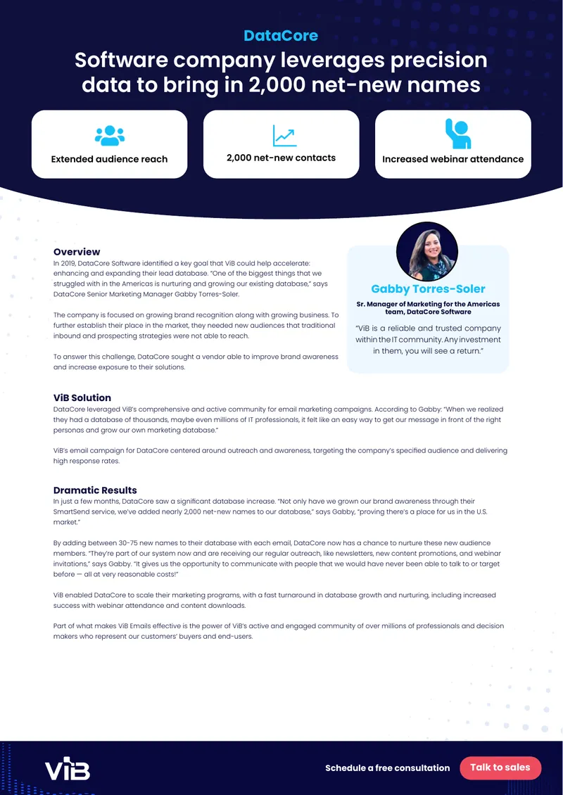 DataCore Marketing Database Expansion Case Study