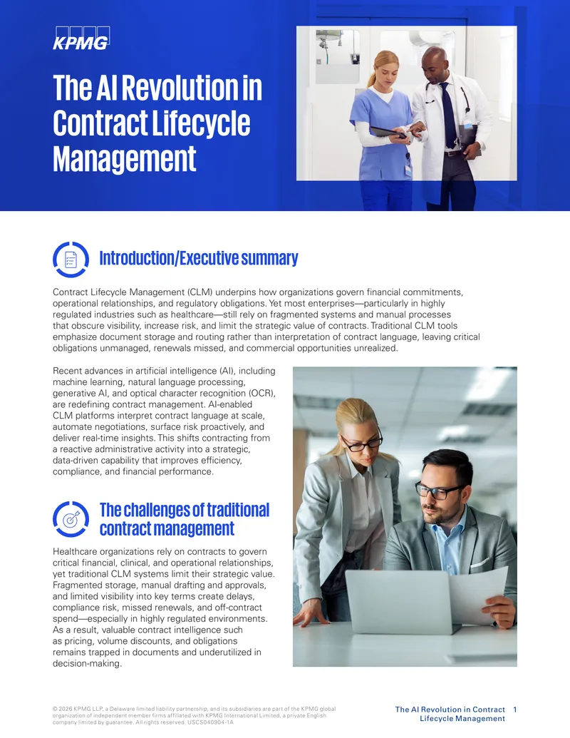 AI-Enabled Contract Lifecycle Management Transformation