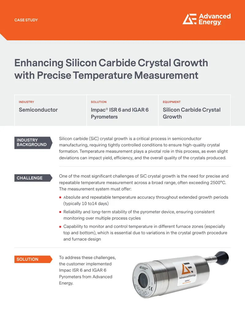 Enhancing Silicon Carbide Crystal Growth with Temperature Measurement