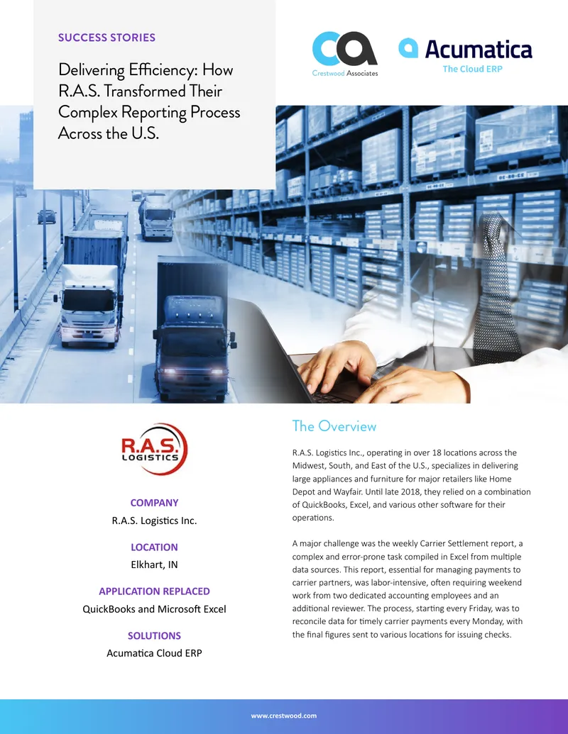 R.A.S. Logistics Reporting Process Transformation