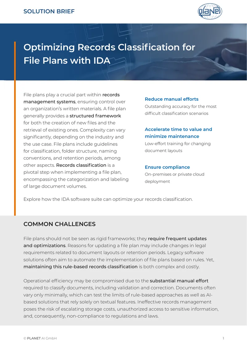 Optimizing Records Classification for File Plans