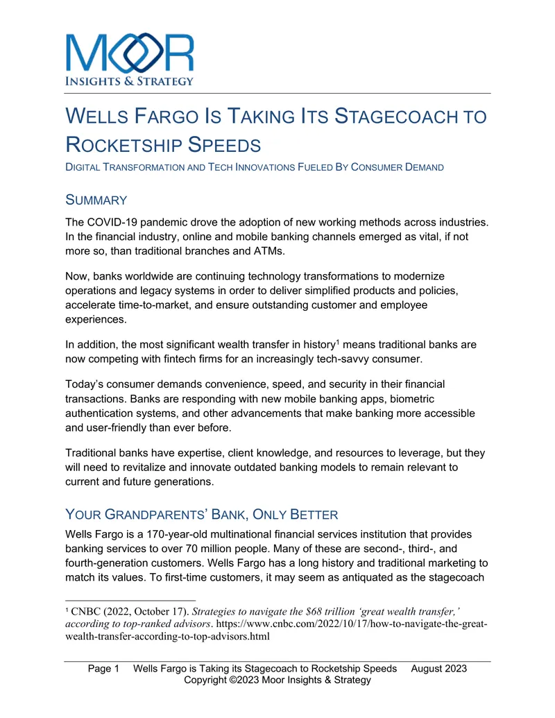 Wells Fargo's Digital Transformation Strategies