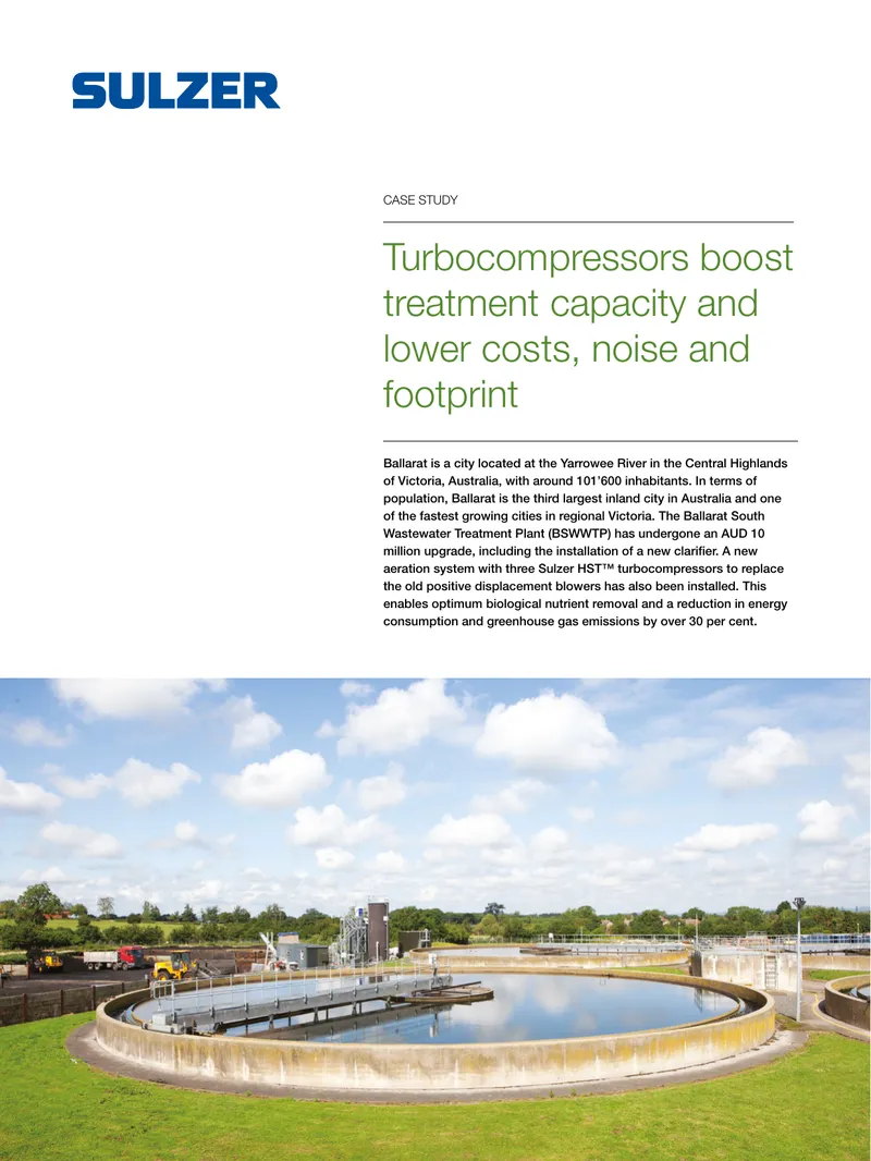 Turbocompressors Enhance Wastewater Treatment Efficiency