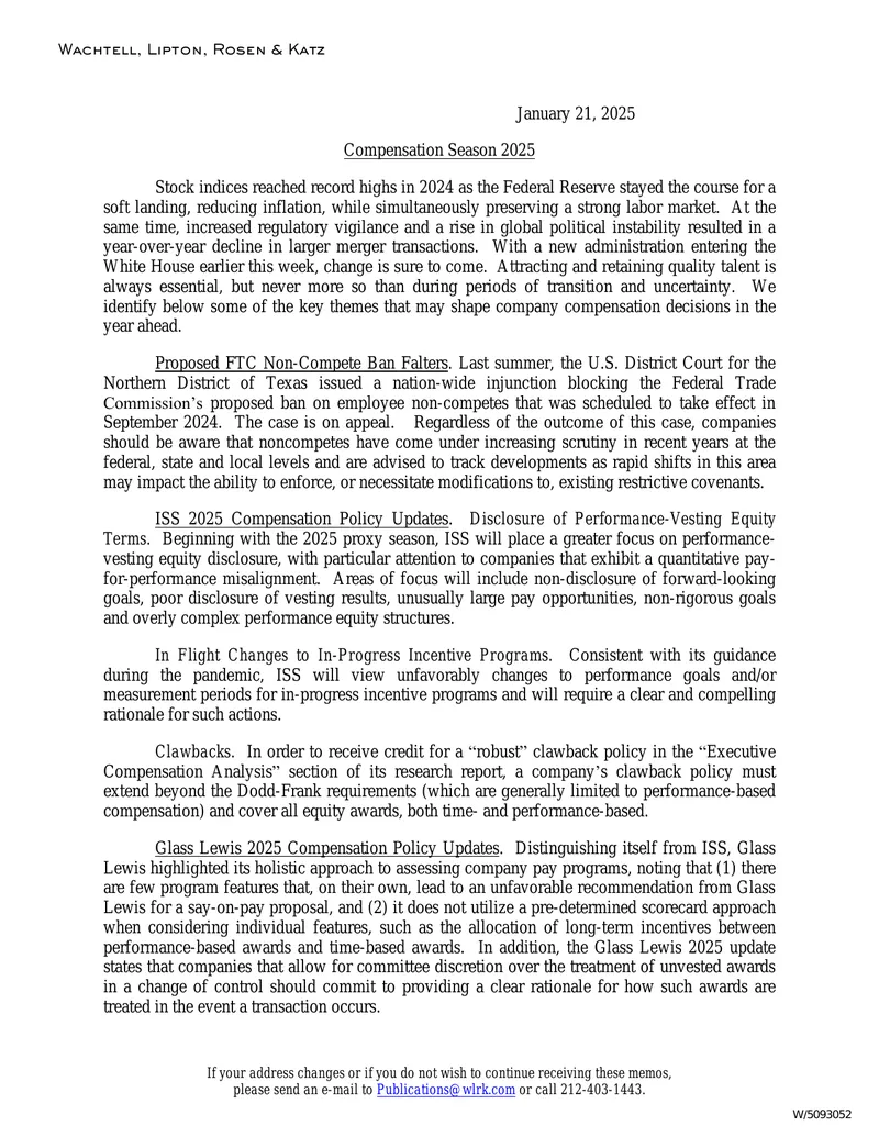 Compensation Season 2025 Insights and Updates