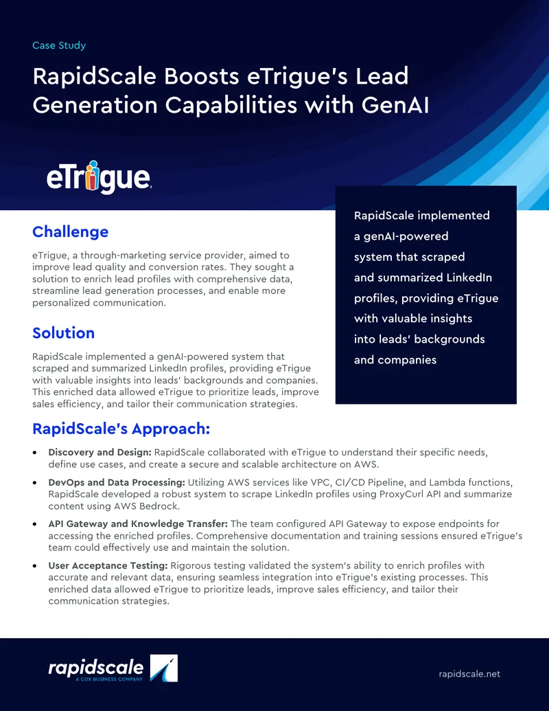 RapidScale's GenAI Implementation for Lead Generation