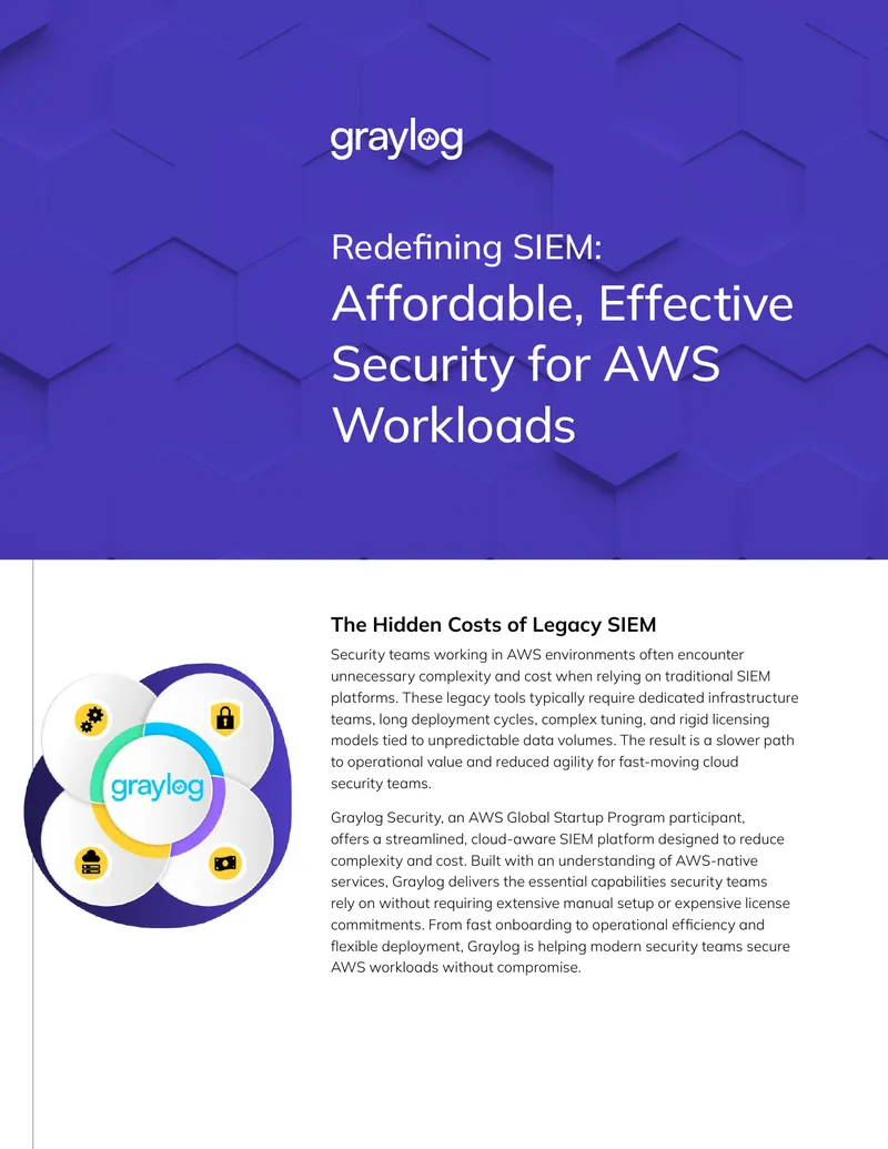 Graylog Security SIEM Platform for AWS Workloads