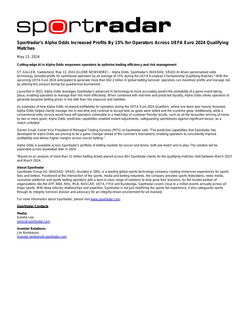 Alpha Odds Technology Enhances Sportsbook Profitability
