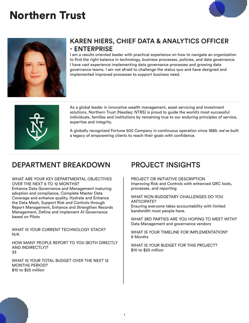 Data Governance and Management Objectives