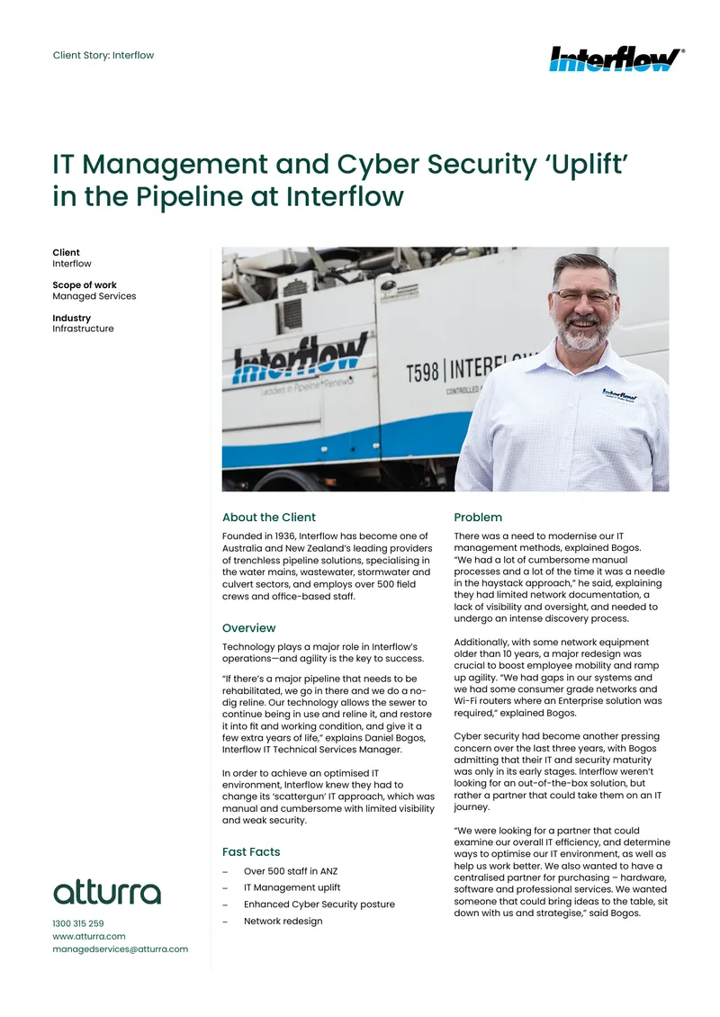 IT Management and Cyber Security Modernization at Interflow