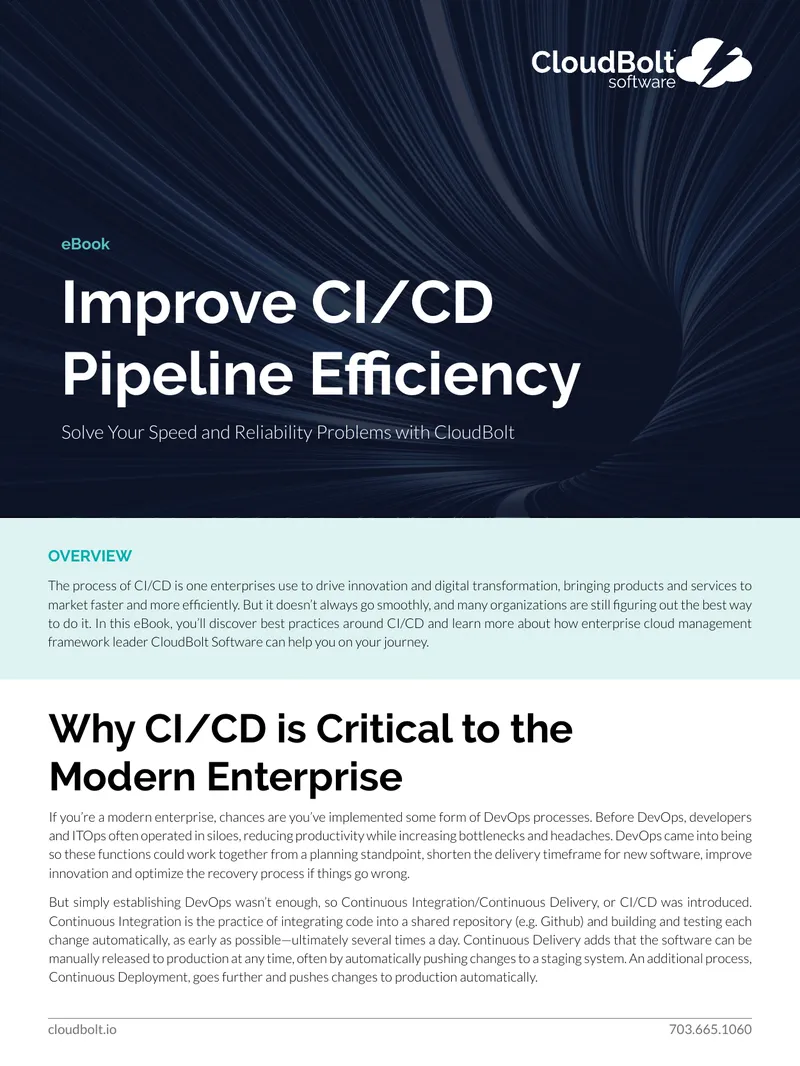 Improve CI/CD Pipeline Efficiency eBook