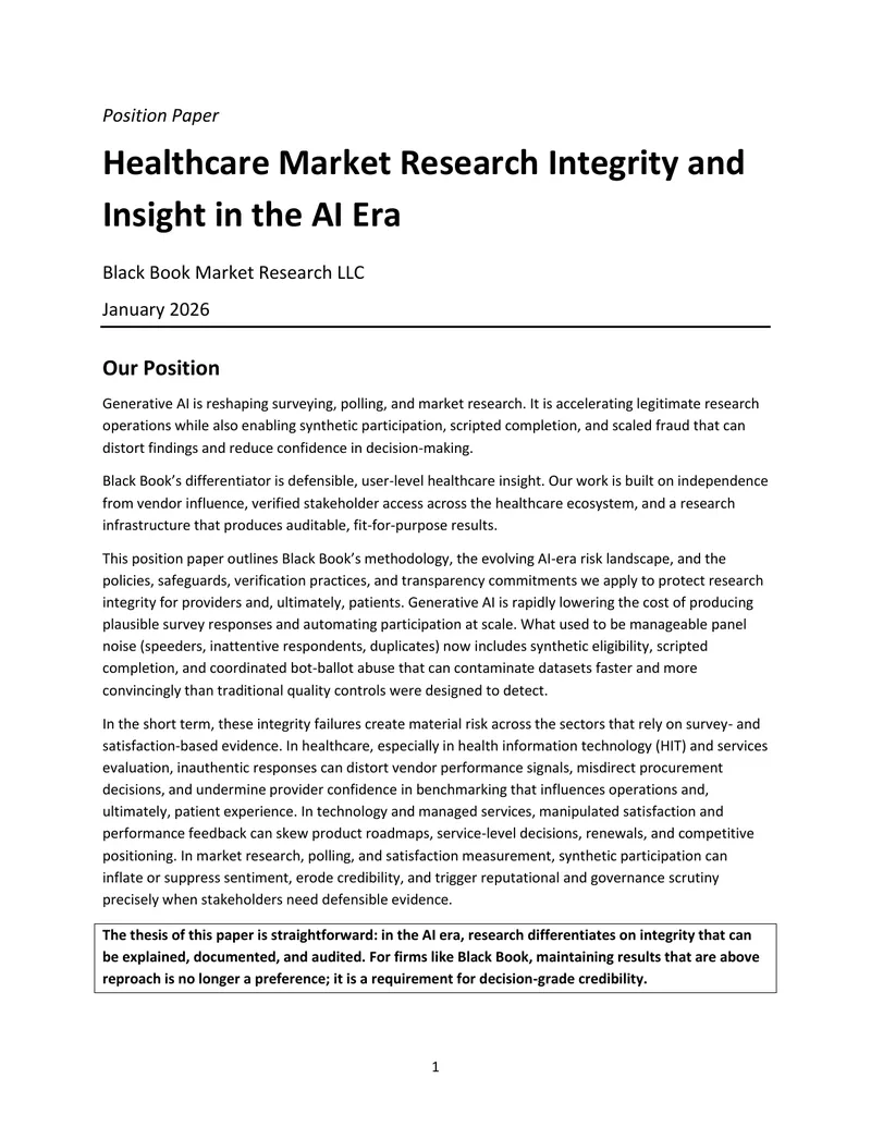 Healthcare Market Research Integrity in the AI Era
