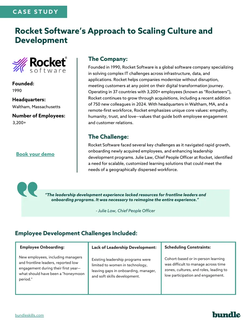 Rocket Software Leadership Development Case Study