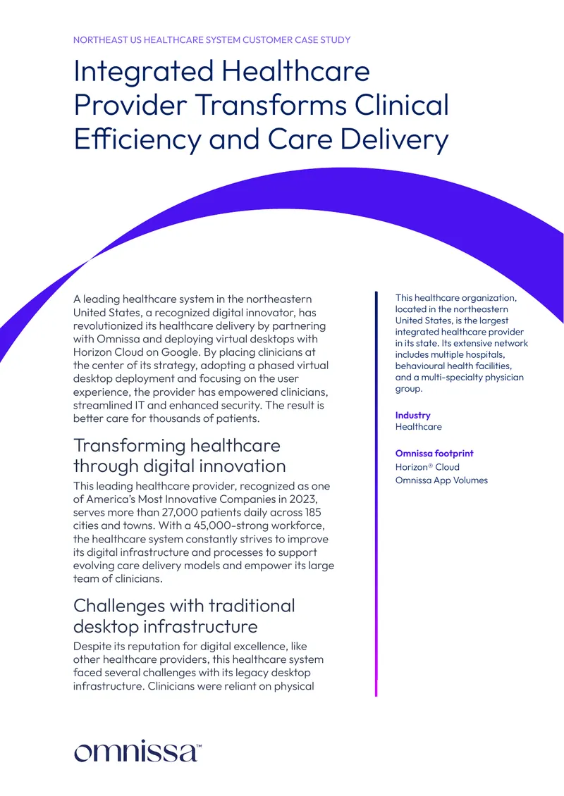 Northeast US Healthcare System Case Study