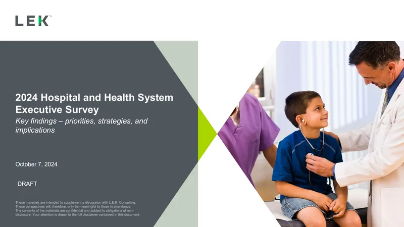 2024 Hospital and Health System Executive Survey Findings