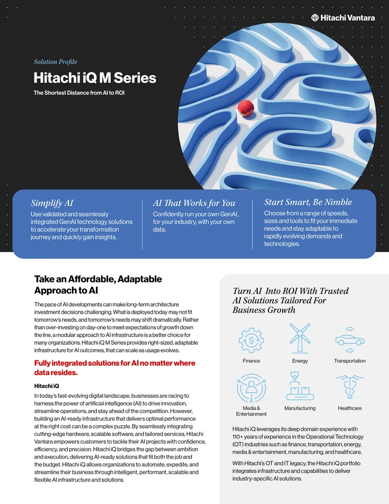 Hitachi iQ M Series AI Infrastructure Solutions