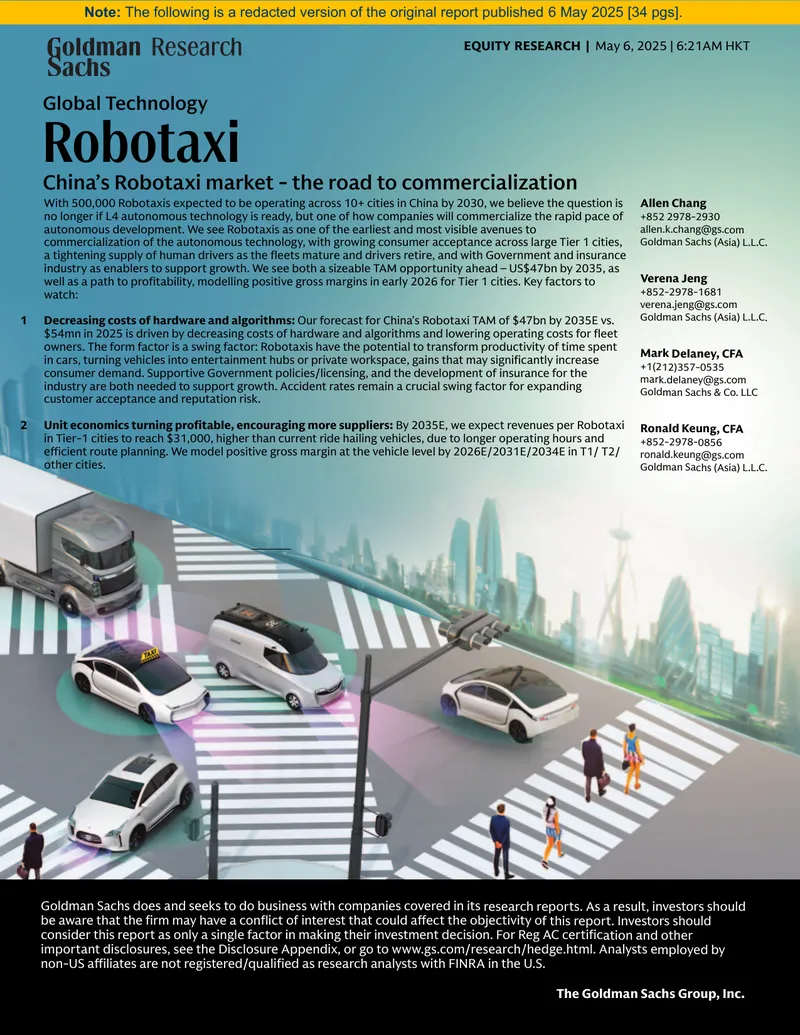 China Robotaxi Market Commercialization Report