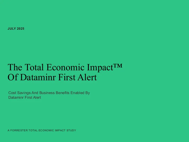 Total Economic Impact Study of Dataminr First Alert