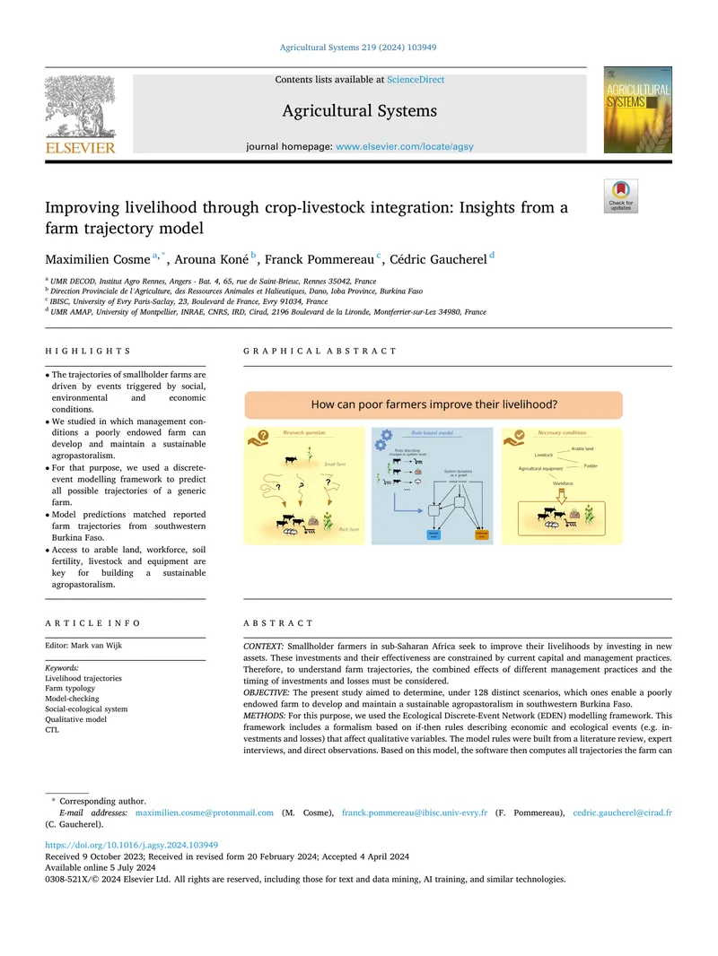Improving Livelihood Through Crop-Livestock Integration