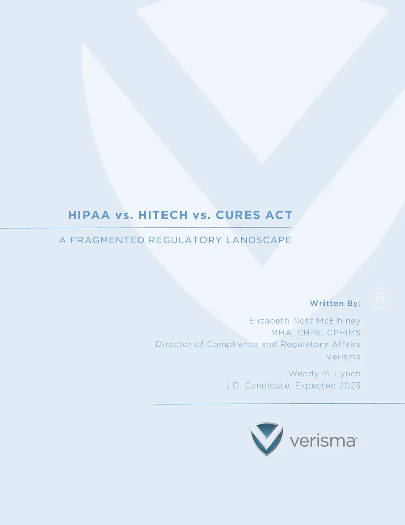 Analysis of HIPAA, HITECH, and Cures Act Regulations