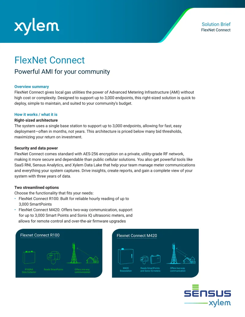 FlexNet Connect Advanced Metering Infrastructure Solution Brief
