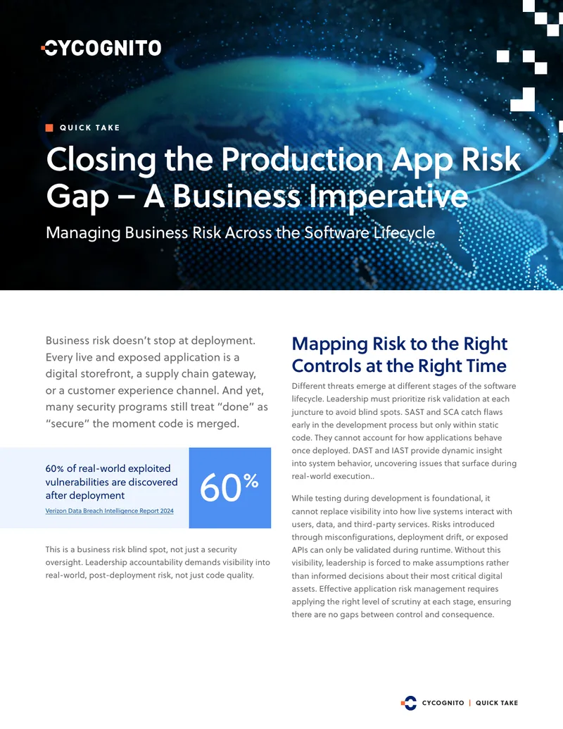 Managing Business Risk Across the Software Lifecycle