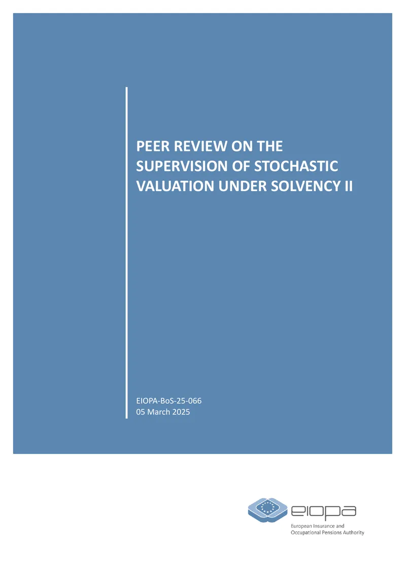 Peer Review on Stochastic Valuation Supervision under Solvency II preview page 1