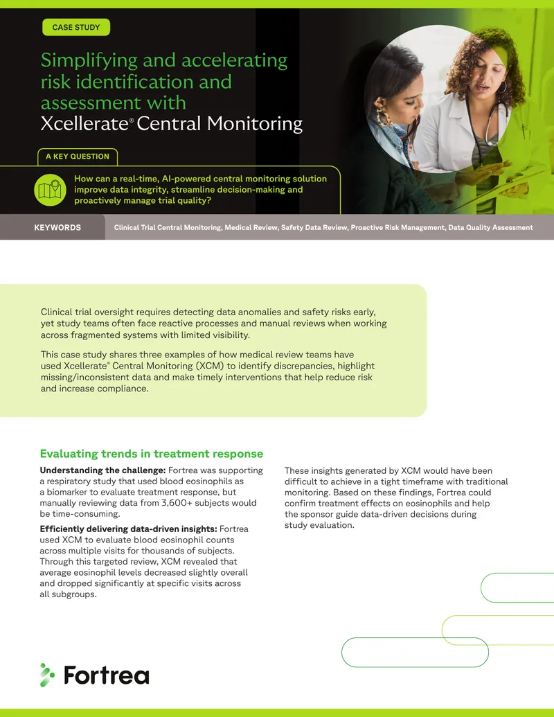 Xcellerate Central Monitoring Case Study