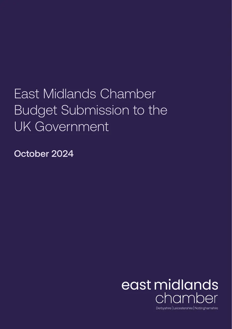 East Midlands Chamber Budget Submission to UK Government preview page 1