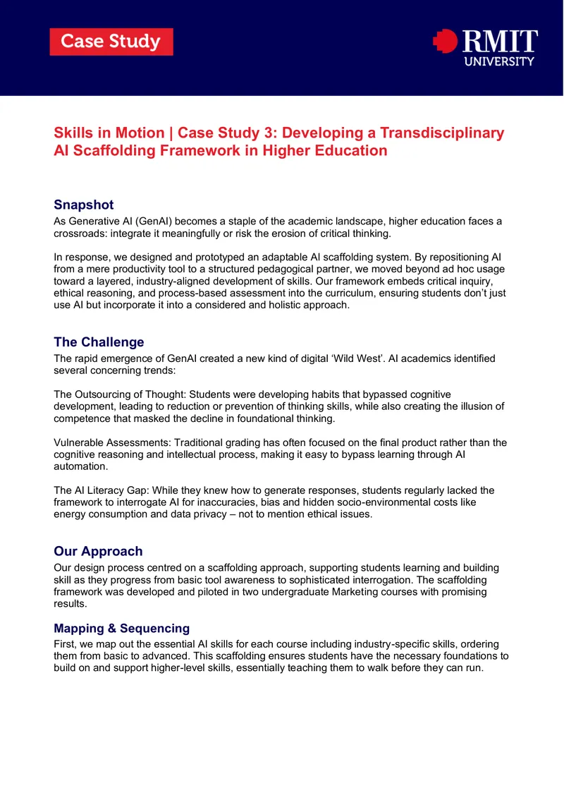 Developing a Transdisciplinary AI Scaffolding Framework
