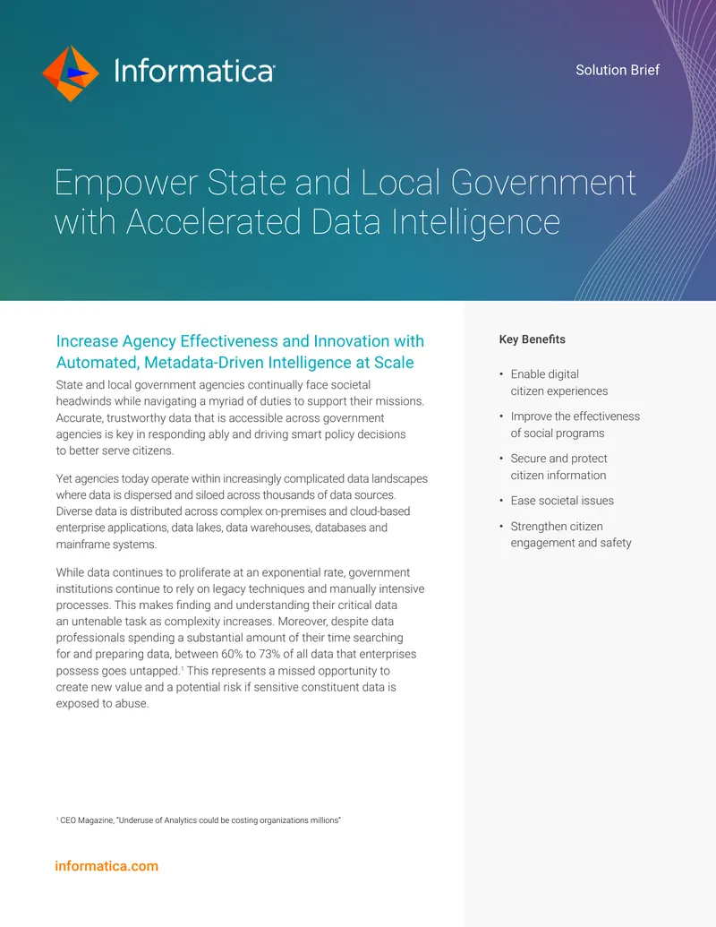 Accelerated Data Intelligence for Government Agencies
