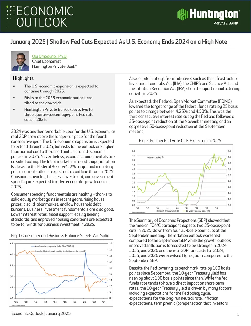 U.S. Economic Outlook for 2025