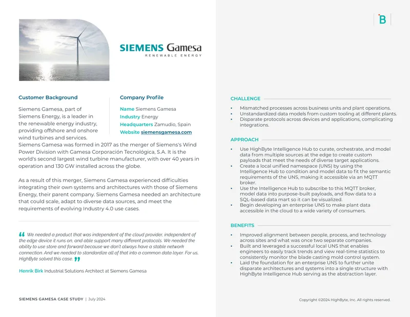 Siemens Gamesa Enterprise Architecture Case Study