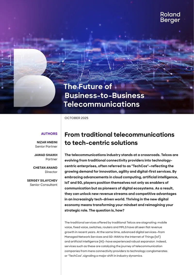 Transformation of Telecommunications to Tech-Centric Solutions