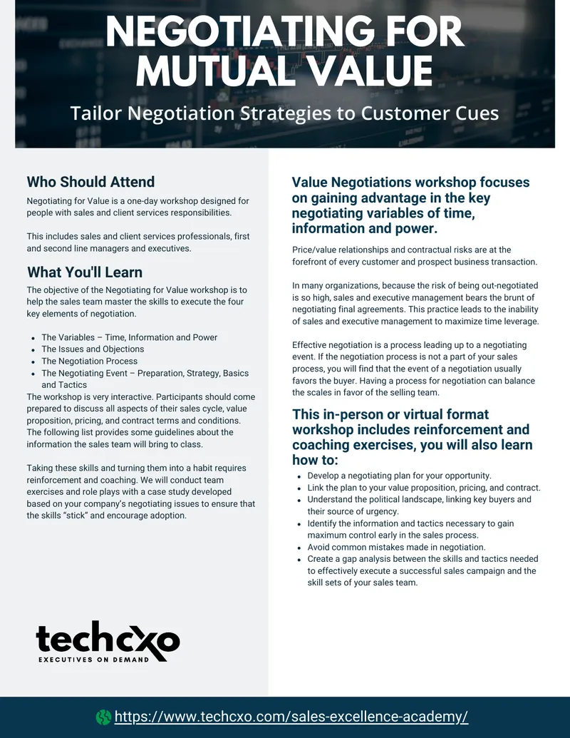 Negotiating for Value Workshop Overview