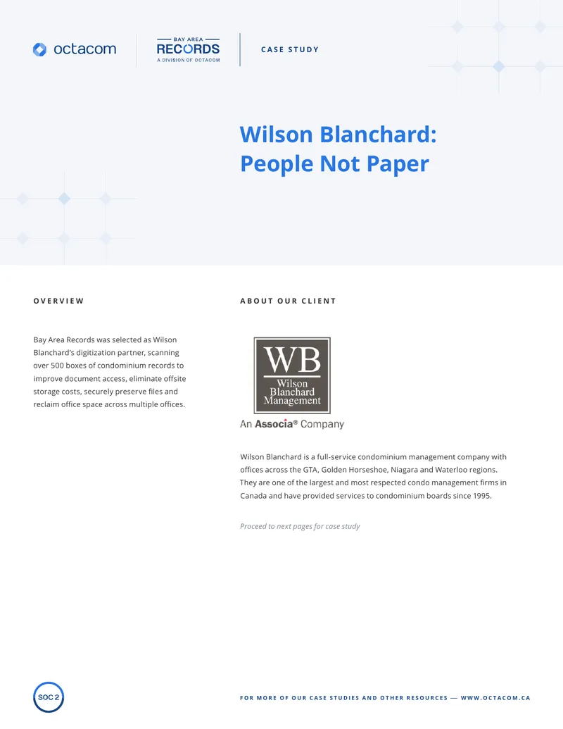 Wilson Blanchard Document Digitization Case Study