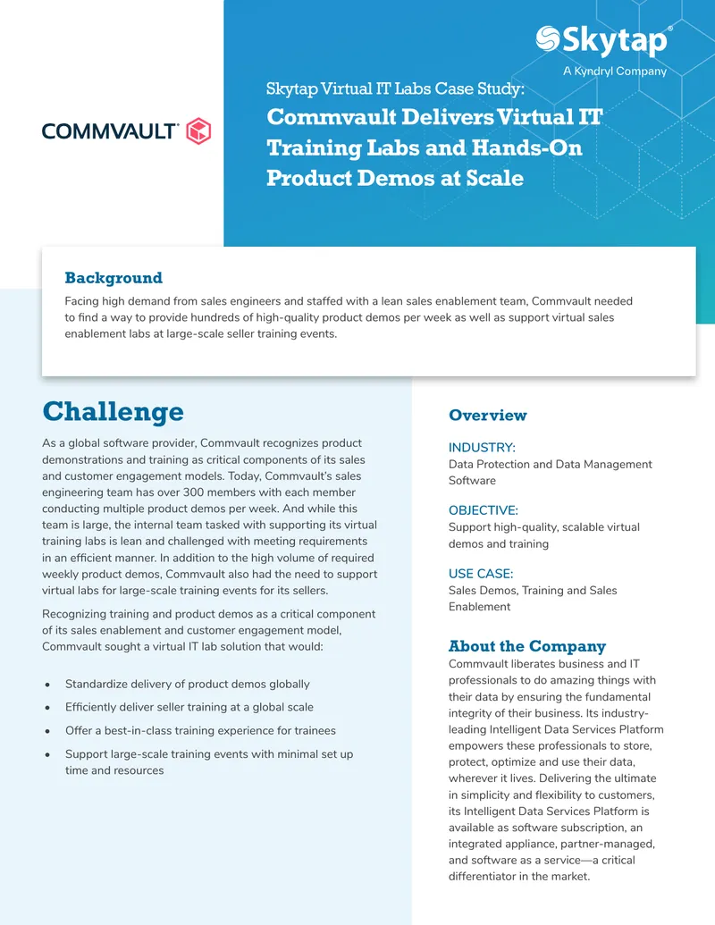 Commvault Virtual IT Labs Implementation Case Study