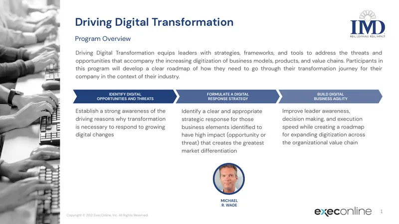 Driving Digital Transformation Program Overview