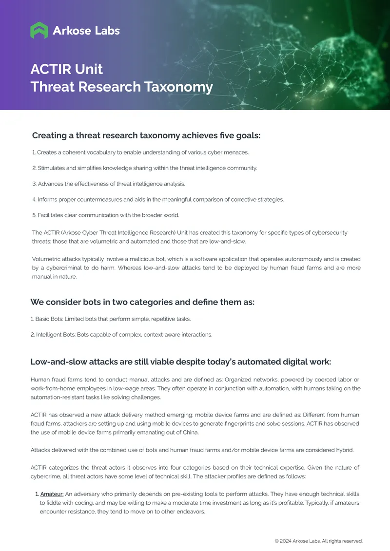 Cyber Threat Research Taxonomy Overview