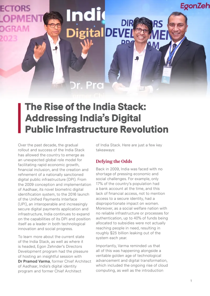 The Rise of the India Stack and Digital Infrastructure