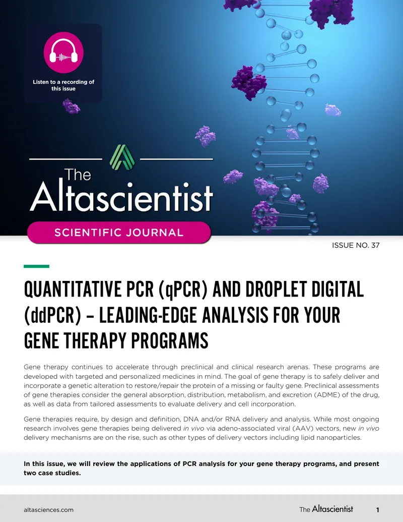 Applications of PCR Analysis in Gene Therapy Programs