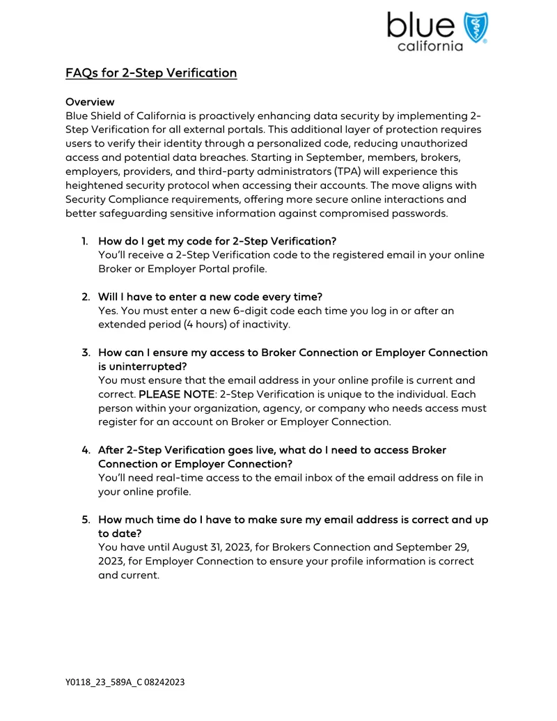 FAQs for 2-Step Verification Implementation