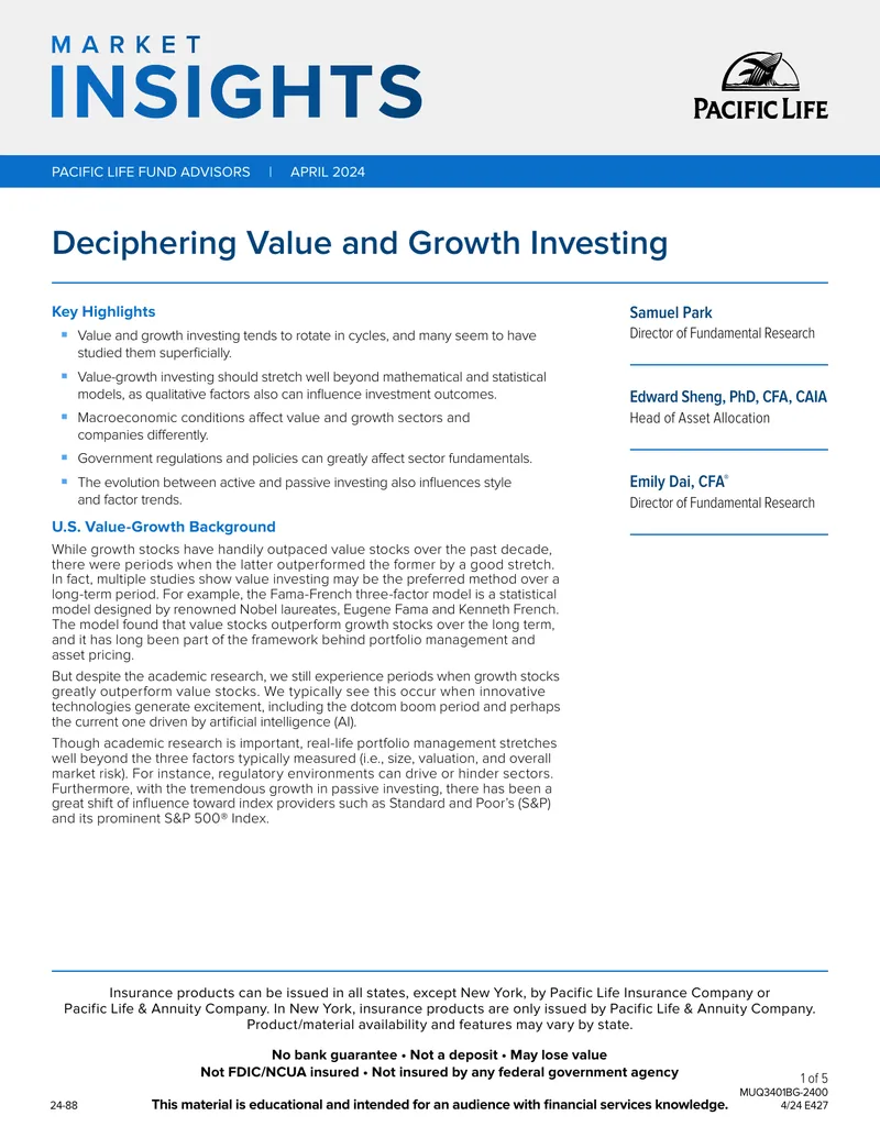 Deciphering Value and Growth Investing