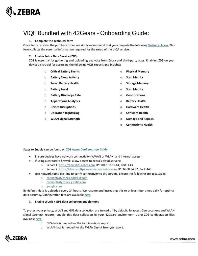VIQF Bundled with 42Gears Onboarding Guide