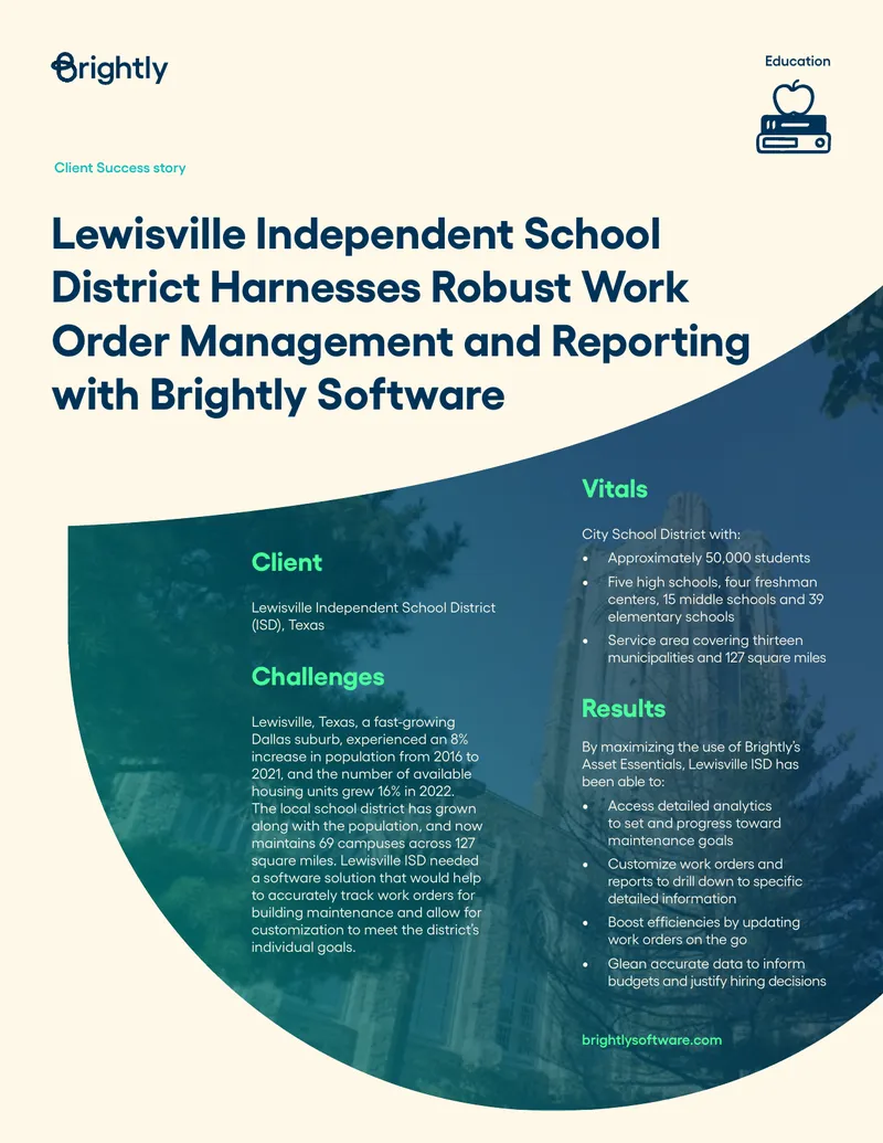 Lewisville ISD Work Order Management Case Study