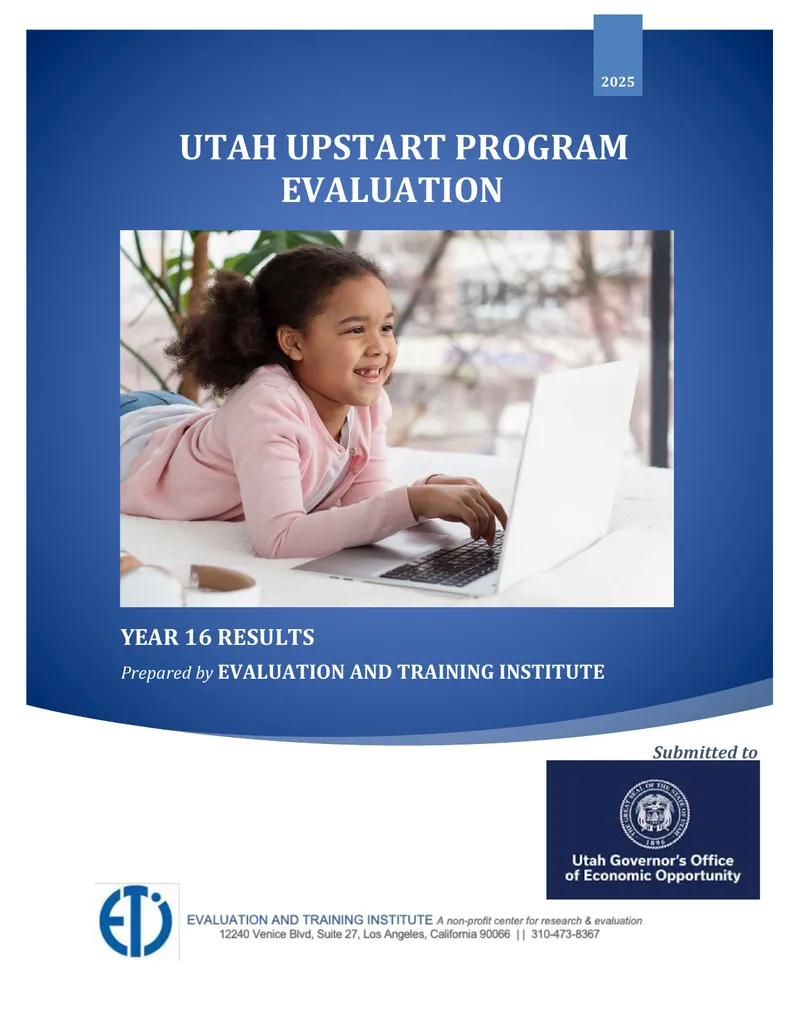 Utah UPSTART Program Evaluation Year 16 Results