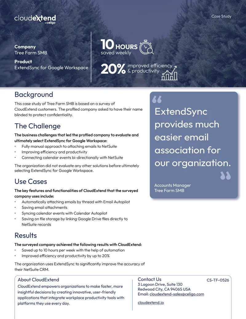 Case Study on ExtendSync for Google Workspace