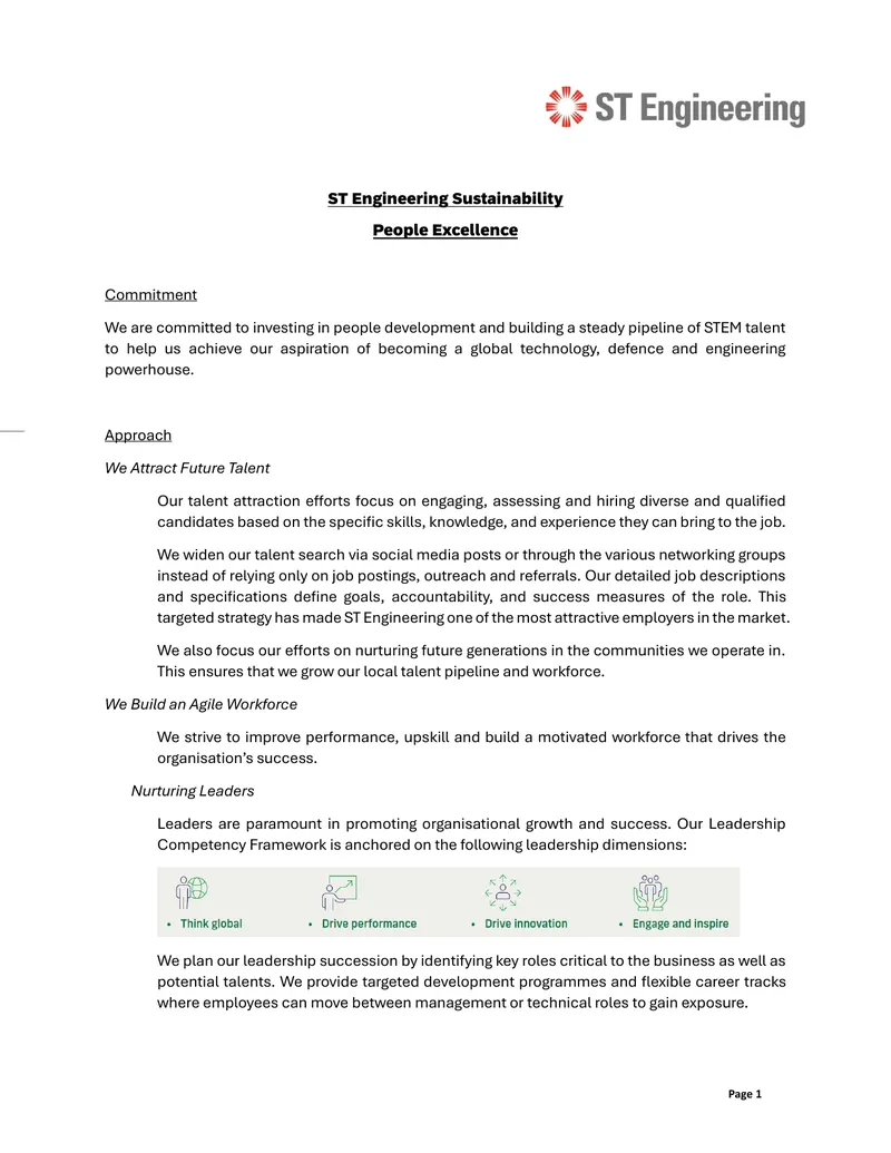 ST Engineering People Development Framework