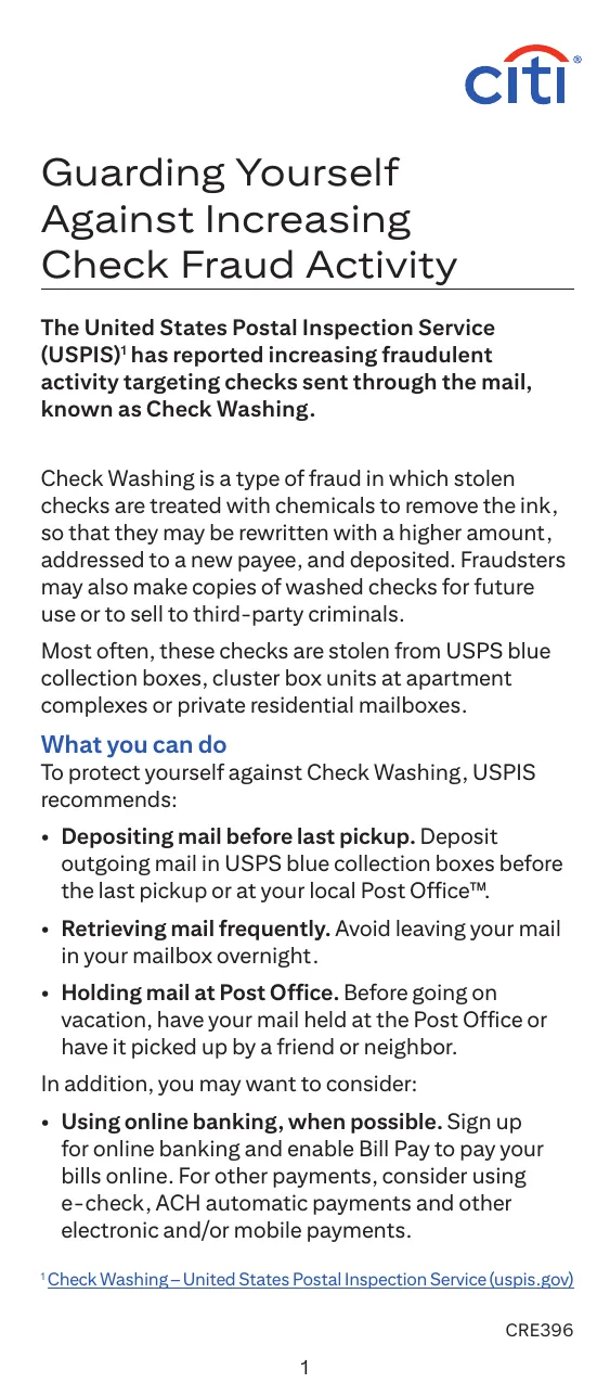 Guarding Against Check Fraud Activity